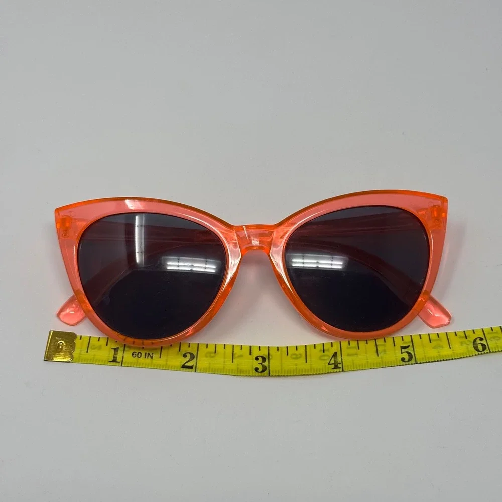 Cat Eye‎ Sunglasses Girls One Size Orange Neon Retro Summer Beach